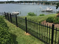 <b>3 foot high black Alumi-Guard Hamilton 2 rail Aluminum Fencing in Annapolis MD</b>